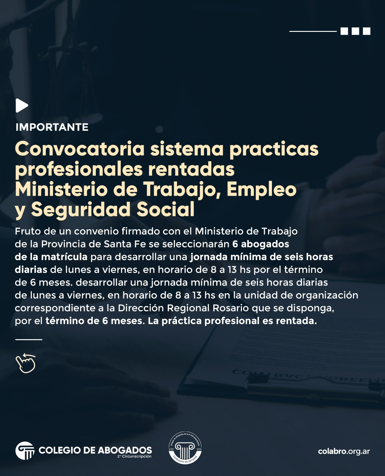 CONVOCATORIA SISTEMA PRACTICAS PROFESIONALES RENTADAS EN EL MINISTERIO DE TRABAJO, EMPLEO Y SEGURIDAD SOCIAL